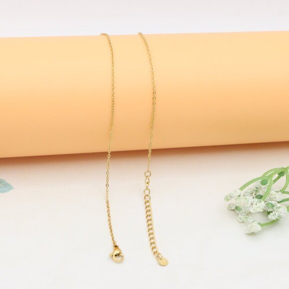 Gold Plated Moon Phase Necklace with Elegant Crescent Charms, XPNL0384 - Picture 12 of 13
